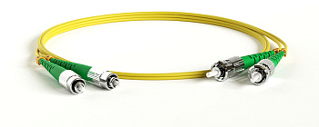 Hyperline FC-D2-9-FC/AR-ST/AR-H-5M-LSZH-YL Патч-корд волоконно-оптический (шнур) SM 9/125 (OS2), FC/APC-ST/APC, 2.0 мм, duplex, LSZH, 5 м 238583