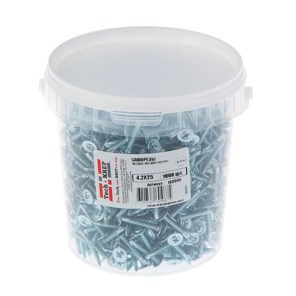 Tech-Krep Саморез ШСММ св. 4,2х25 (1000 шт) - ведро 100998