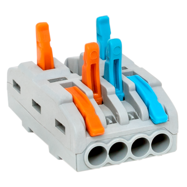Купить EKF Строительно-монтажная клемма СМК 222-424 разветвительная 4 выхода 0,08-4 мм2