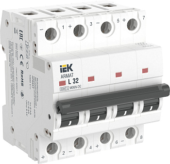 IEK ARMAT Автоматический выключатель M06N-DC 4P L 32А AR-M06N-4-L032DC