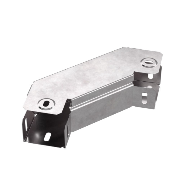 Промрукав Угол горизонтальный 90 градусов с крышкой Стандарт 50х50 PR16.0572