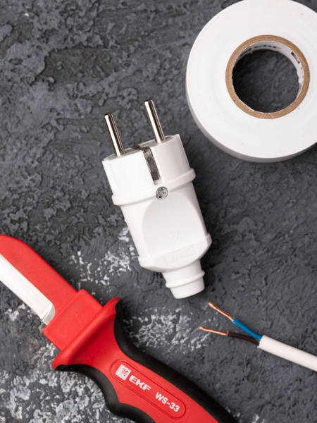 Купить EKF PROxima Вилка прямая с/з бел. 16А 250В