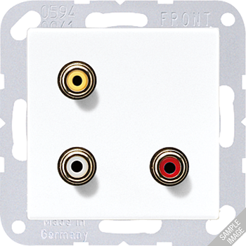 JUNG 2x Cinch Audio (RCA) / Composite Video, матовый антрацит MAA1031ANM