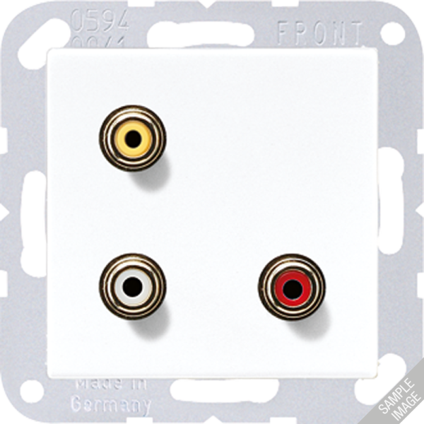 JUNG 2x Cinch Audio (RCA) / Composite Video, матовый антрацит MAA1031ANM