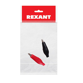 Зажим "крокодил" 5А 40мм в изоляторе Rexant 16-0001