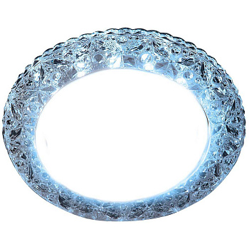 Ambrella Встраиваемый точечный светильник со светодиодной лентой G308 CL/CLD хром/прозрачный GX53+3W(LED COLD)