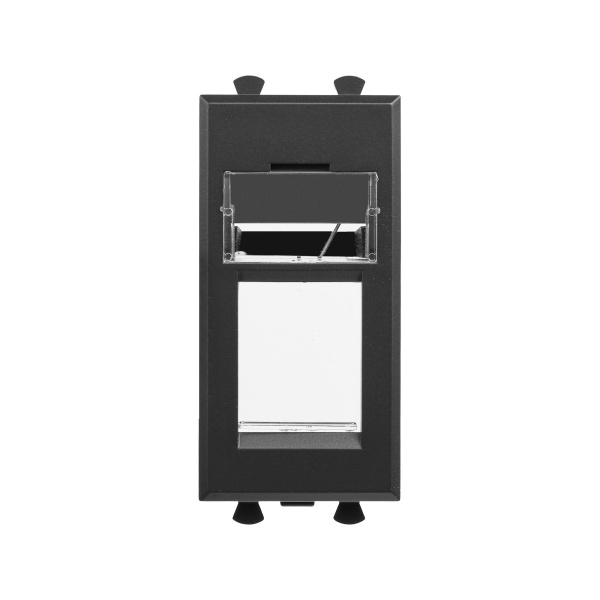 DKC Адаптер для Keystone, "Avanti", "Черный матовый", 1 модуль