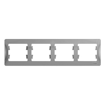 Systeme Electric Glossa Алюминий Рамка 4-ая, горизонтальная
