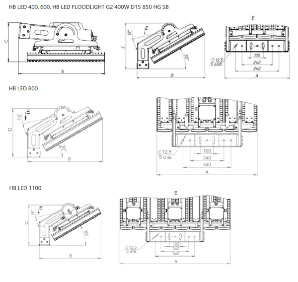 Купить HB LED 600 D60 4000K G2