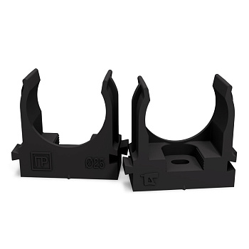 Промрукав Крепеж-клипса для труб для монтажного пистолета черная в п/э д25 (100шт/700шт уп/кор) PR13.0133