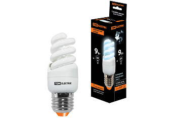 TDM Лампа энергосберегающая КЛЛ-FSТ2-9 Вт-4000 К–Е27 КОМПАКТ (35х95 мм) SQ0323-0173