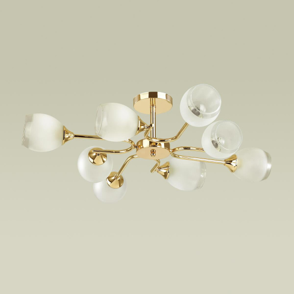 Lumion 4546/8C COMFI LN21 048 золотой, белый Люстра потолочная E27 8*60W 220V JOLENE Купить Lumion 4546/8C COMFI LN21 048 золотой, белый Люстра потолочная E27 8*60W 220V JOLENE