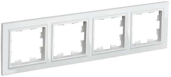 IEK BRITE BASE Белый Рамка 4-м РУ-4-БрБ