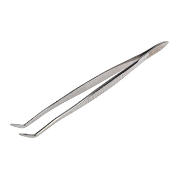 Пинцет изогнутый, узкий, фиксатор, рифленый 160 мм Rexant 12-0358