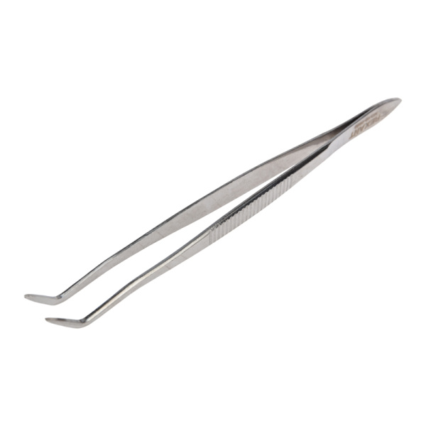 Пинцет изогнутый, узкий, фиксатор, рифленый 160 мм Rexant 12-0358