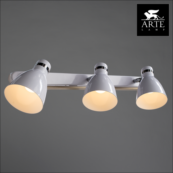 Arte Lamp Mercoled Хром/Белый Спот 3x60W 3xE27 A5049PL-3WH Купить Arte Lamp Mercoled Хром/Белый Спот 3x60W 3xE27 A5049PL-3WH