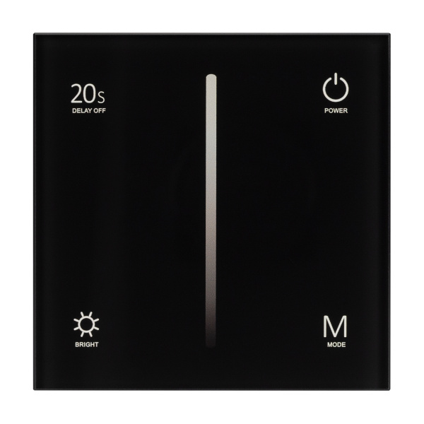 Купить Arlight Панель SMART-P36-DIM-IN Black (230V, 1.2A, TRIAC, Sens, 2.4G) (IP20 Пластик, 5 лет) 028110