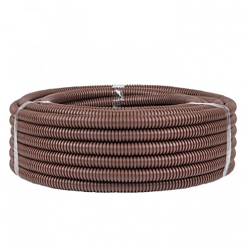 EKF PROxima Труба гофр. ПВХ Plast с зондом под темное дерево d20мм (25м.)