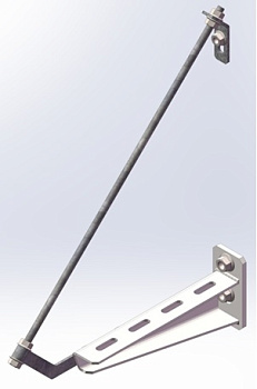 OSTEC Комплект кронштейнов поддерживающих ККПП-135, 10 шт., толщ. 3,0 мм, Сендзимир цинк ККПП-135-10-3,0-СЦ