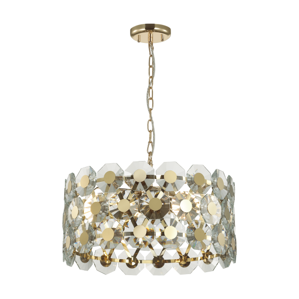 Купить Odeon Light 4974/6 HALL ODL22 373 золотой/хрусталь Люстра E14 6*40W TOKATA