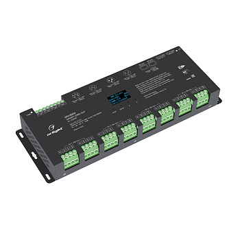 Arlight Декодер SMART-DMX-SUF (12-24V, 24x5A, XLR3, RJ45) (IP20 Металл, 5 лет) 033769