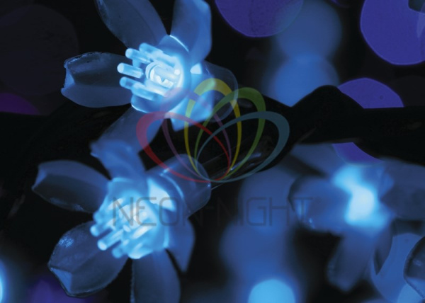 Купить NEON-NIGHT Светодиодное дерево "Сакура", высота 3,6м, диаметр кроны 3,0м, синие светодиоды, IP 65, понижающий трансформатор в комплекте, 531-233