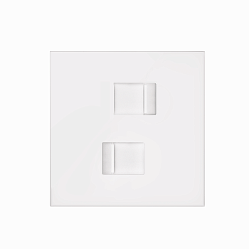 Simon 100 Белый матовый Кит 1 пост, фронт. Накладка на 2 розетки RJ45 10020111-230