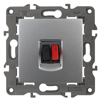 ЭРА 14-3111-03 Elegance Алюминий Розетка Аудио одиночная