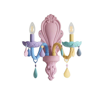 Kink Light 074175-2 Бра Астрид мультиколор w27*36 h38 E14 2*40w