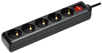 IEK Удлинитель У05К 5 мест с/з 3м 3х1мм2 16А 250В чер.