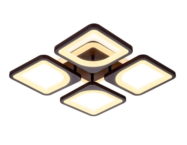 Купить Ambrella Потолочный светодиодный светильник с пультом FA442/4 CF кофе 78W 520*520*80 (ПДУ РАДИО 2.4G)