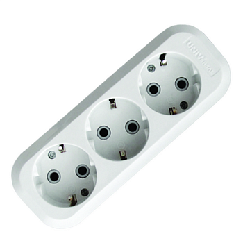 UNIVersal Колодка 3 гн. с/з AБС-пластик E303