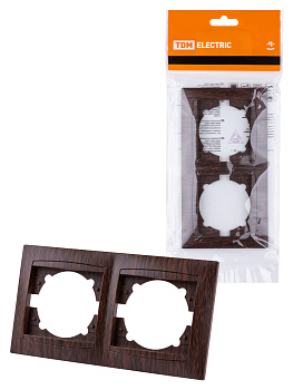 TDM Рамка 2-х постовая горизонтальная венге "Лама" SQ1815-0430