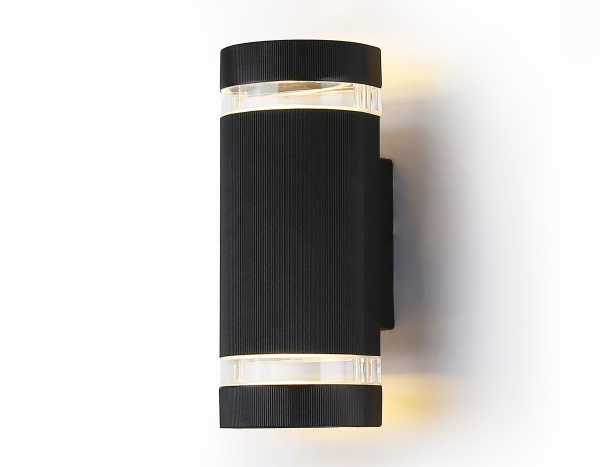 Ambrella Светильник уличный настенный архитектурный ST2562/2 BK/CL черный/прозрачный IP54 GU10/2 max 35W 235*100*65
