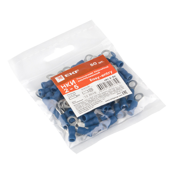 Купить EKF PROxima Наконечник кольцевой изолированный НКИ 2.5-5 (50шт.)