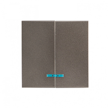 EKF PROxima Валенсия лицевая панель выключателя 2-кл. с индикатором 10А графит