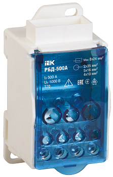 IEK Распределительный блок на DIN-рейку РБД-500А