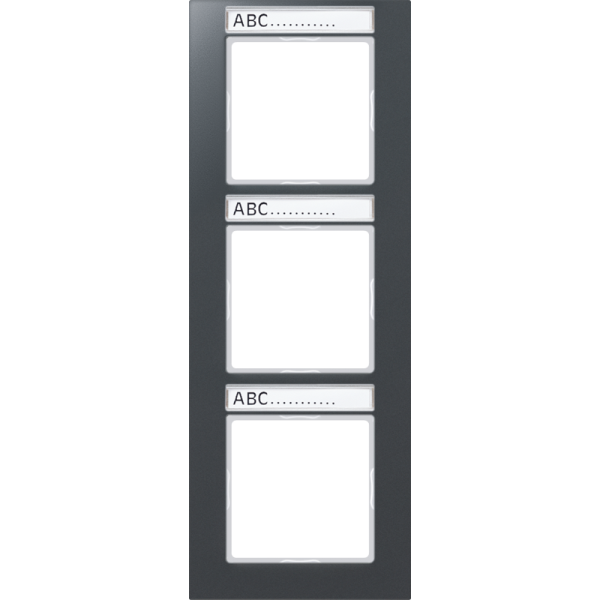 JUNG Рамка 3-кратная, матовый антрацит AC583BFNAANM