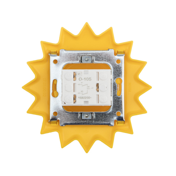 Купить Kranz Выключатель двухклавишный HAPPY с/у, Солнце желтый KR-78-0618