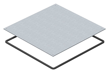 OBO Bettermann Крышка монтажного основания UZD350 влагозащитная 383x383x4 мм (сталь) 7400597