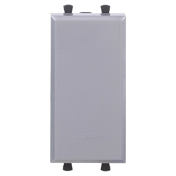 DKC Выключатель модульный "Avanti", "Закаленная сталь", 1 модуль