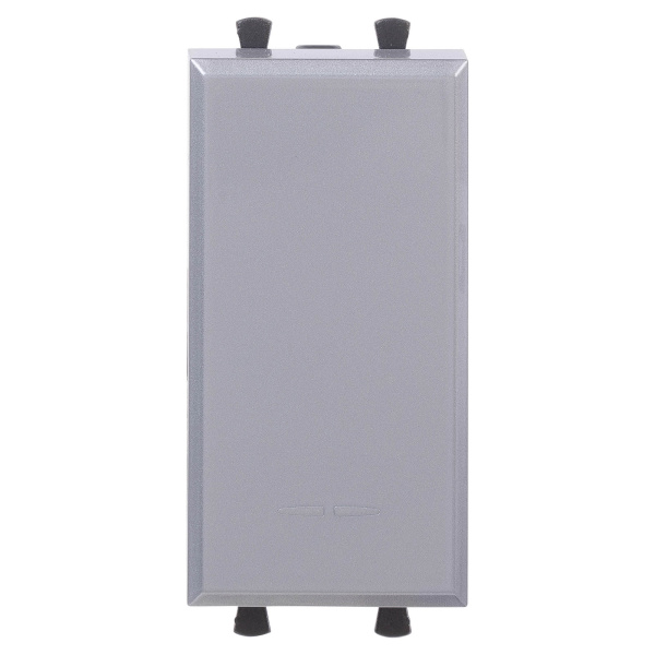 DKC Выключатель модульный "Avanti", "Закаленная сталь", 1 модуль