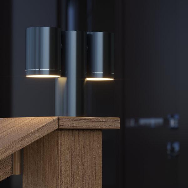 Купить Gauss Светильник садово-парковый Sonata настенный архитектурный, 2xGU10, 221x155x70mm, 170-240V / 50Hz, 2xMax.35W, IP54, GD152