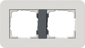 Gira E3 Светло-серый/Антрацит Рамка 2-ая 0212421