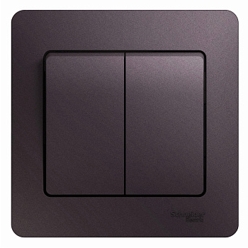 Systeme Electric Glossa Сиреневый туман Выключатель 2-клавишный сх.5, 10AX (в сборе)