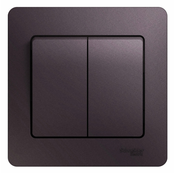 Systeme Electric Glossa Сиреневый туман Выключатель 2-клавишный сх.5, 10AX (в сборе)