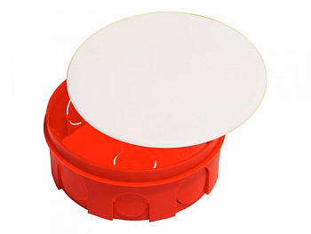 Hegel Коробка монтажная с крышкой д/сплош стен, внутр разм 97x38,5 мм, ниша: 104x40, круг, IP20 КР1105