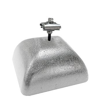 EZETEK Держатель-зажим соединительный круглого проводника 8-10 мм, оцинк. с бетоном 3.5 кг 71925