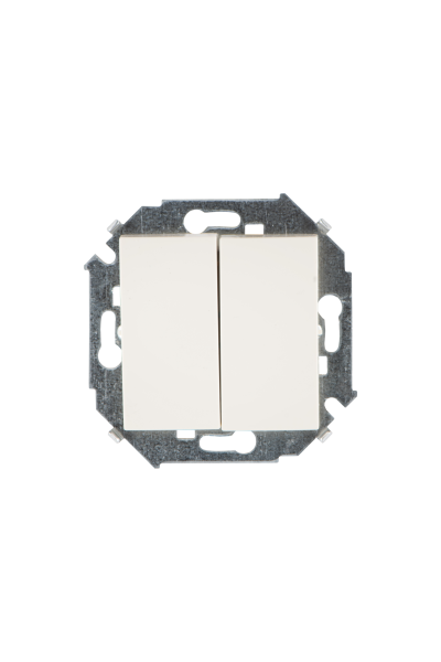 Купить Simon 15 Бежевый Переключатель 2-клавишный, 16А, 250В, винт.зажим 1591397-031