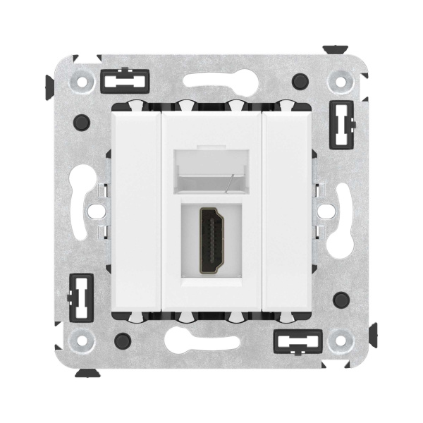 Купить DKC HDMI розетка одинарная в стену, тип А-А, "Avanti", "Белое облако"